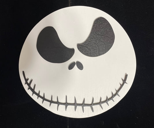 Jack Skellington Face Halloween Sign