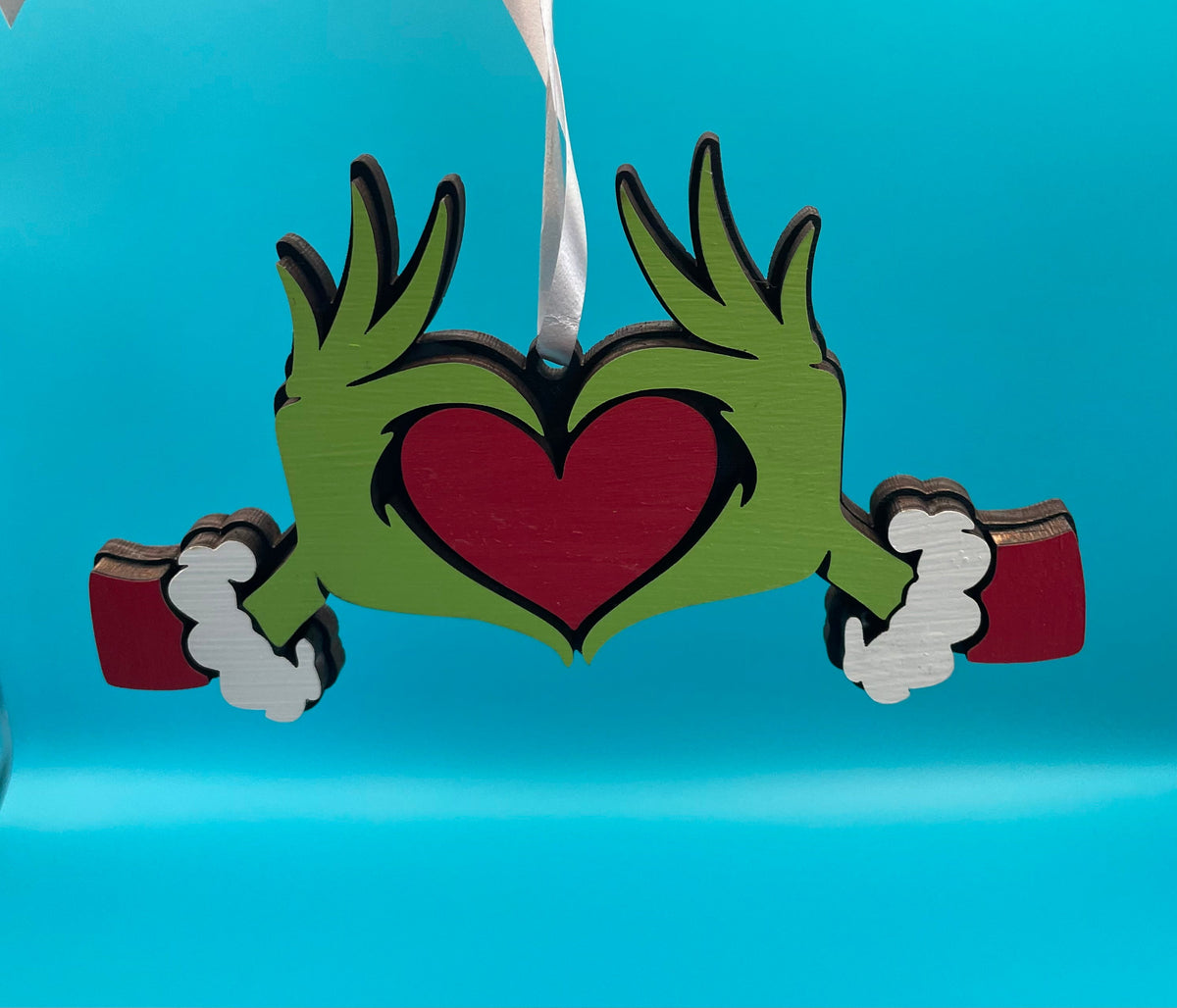 Grinch Christmas Ornaments - Bundle of 3