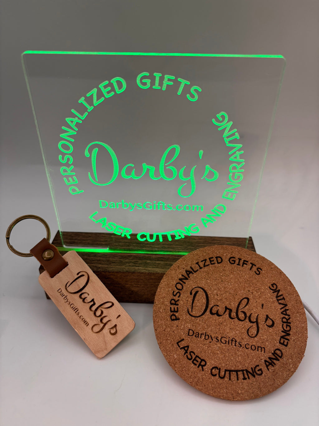 Custom Business Logo Promotional Items Keychains Coasters Magnets Signs