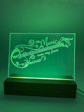 LED Acrylic Personalized Name Plate, Artwork, Custom Lighted Sign For Desk or Room