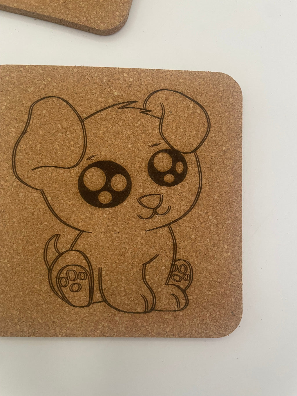 6 Pack Dog and Puppy Cork Coasters