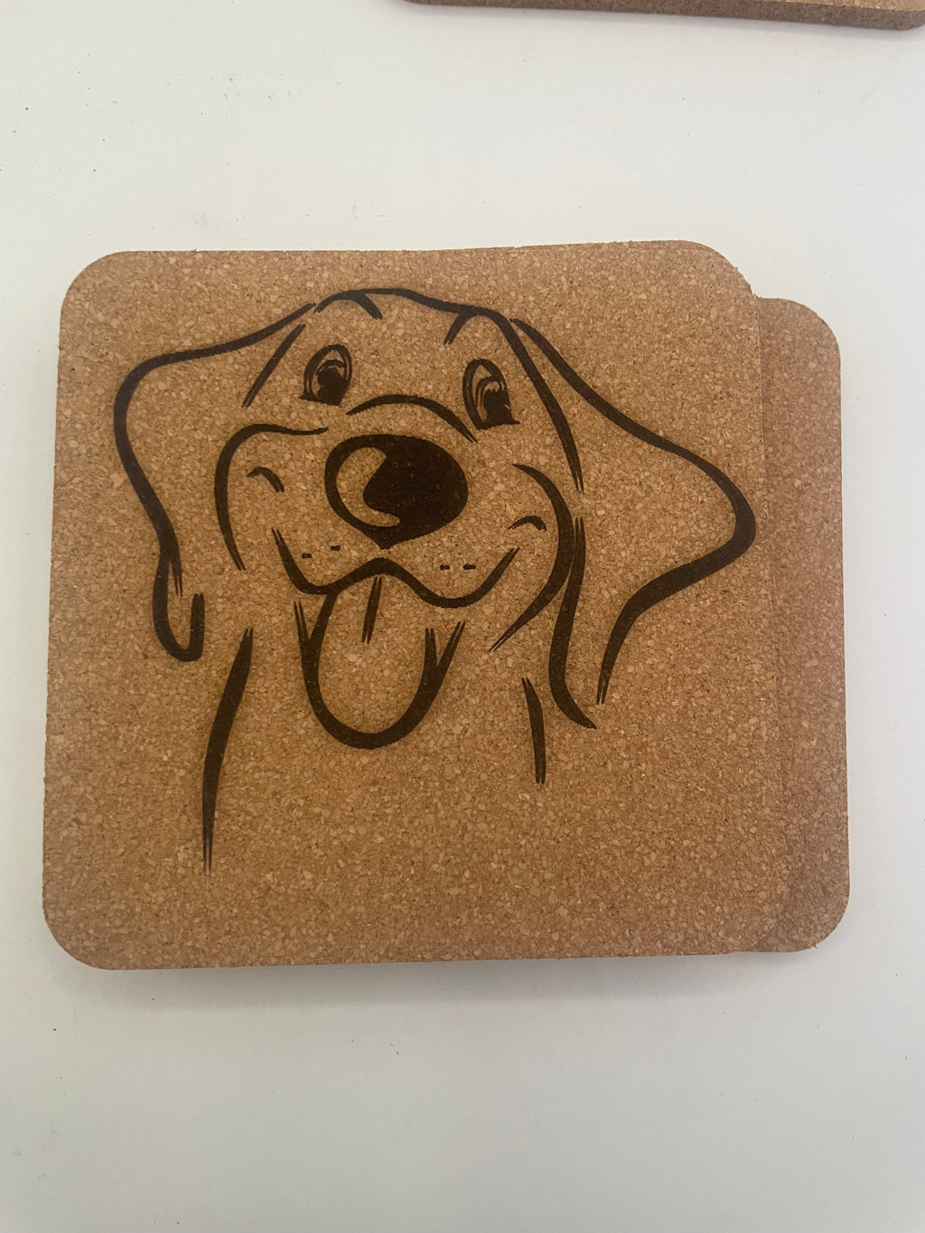 6 Pack Dog and Puppy Cork Coasters