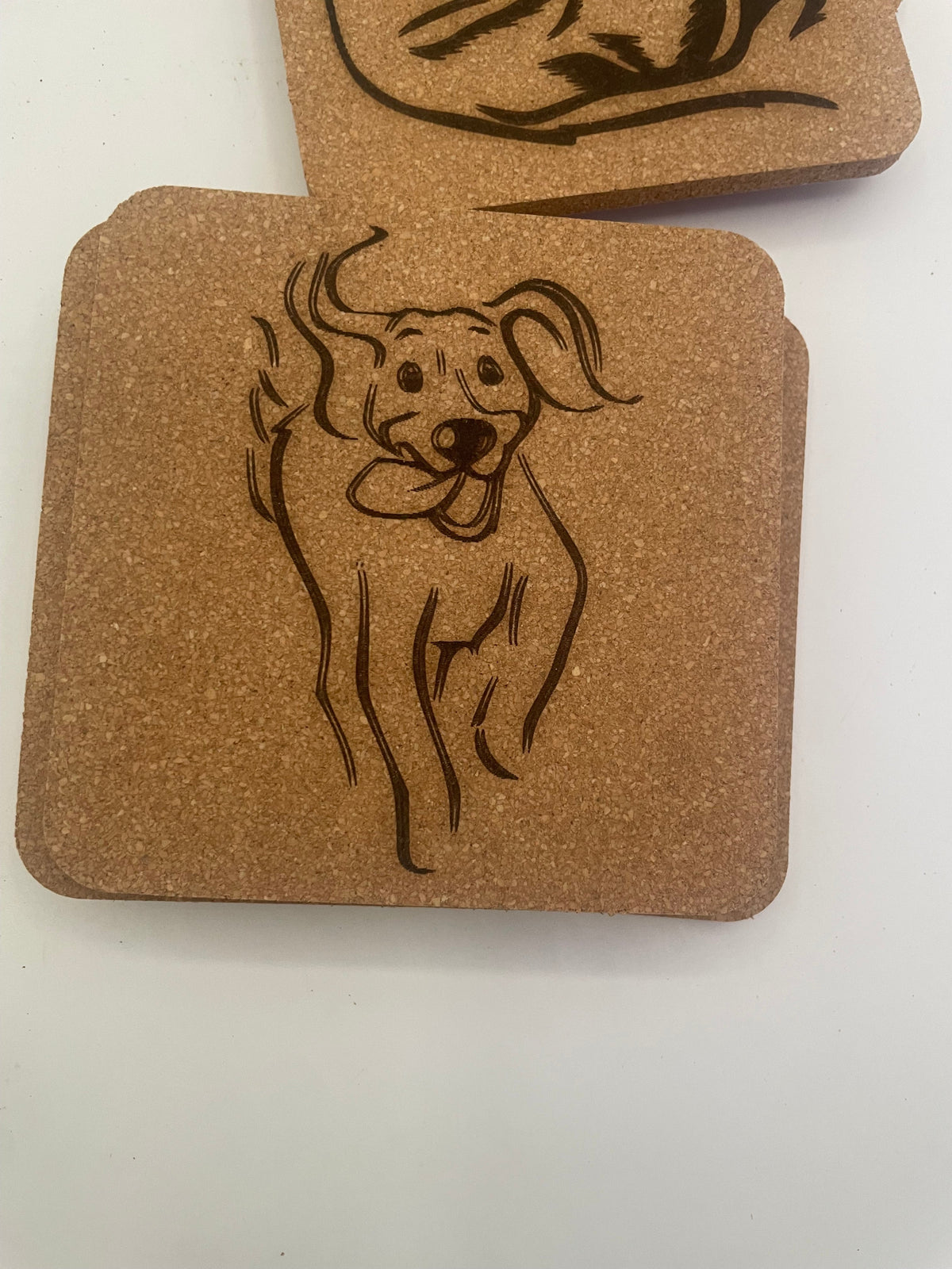 6 Pack Dog and Puppy Cork Coasters