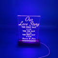 Personalized Wedding Sign-Tell Your Love Story 5" x 7" acrylic
