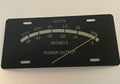 Gloss Black Aluminum Car Tag Laser Engraved VU Meter