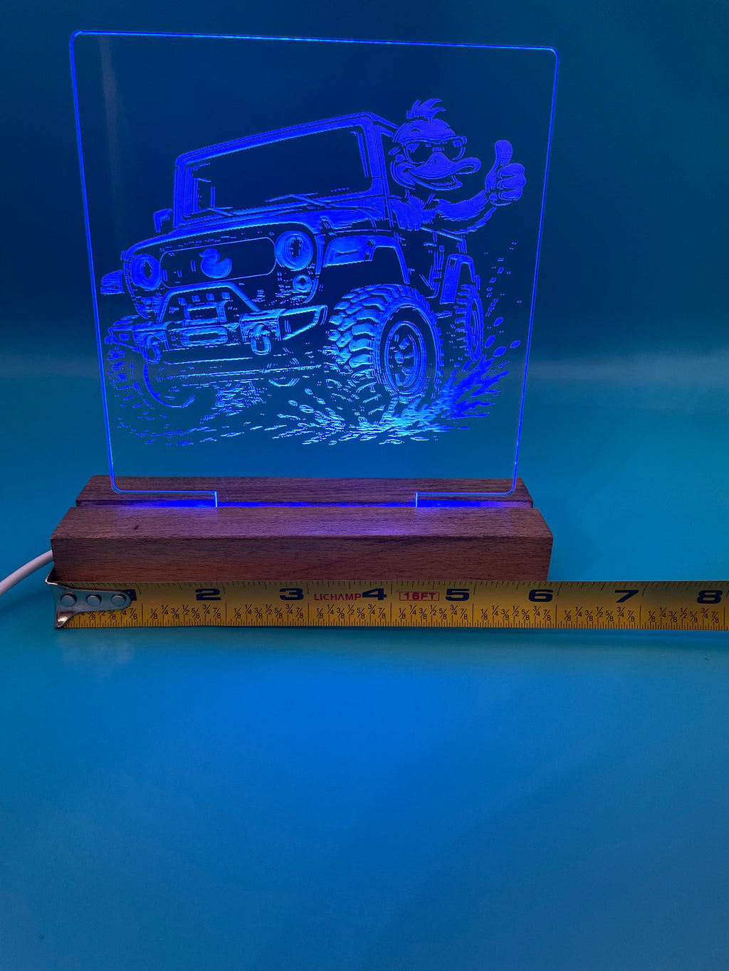 LED Acrylic Thumbs Up Duck 4x4 Decorative Sign