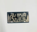 Gloss Black Aluminum Car Tag Laser Engraved Big Foot