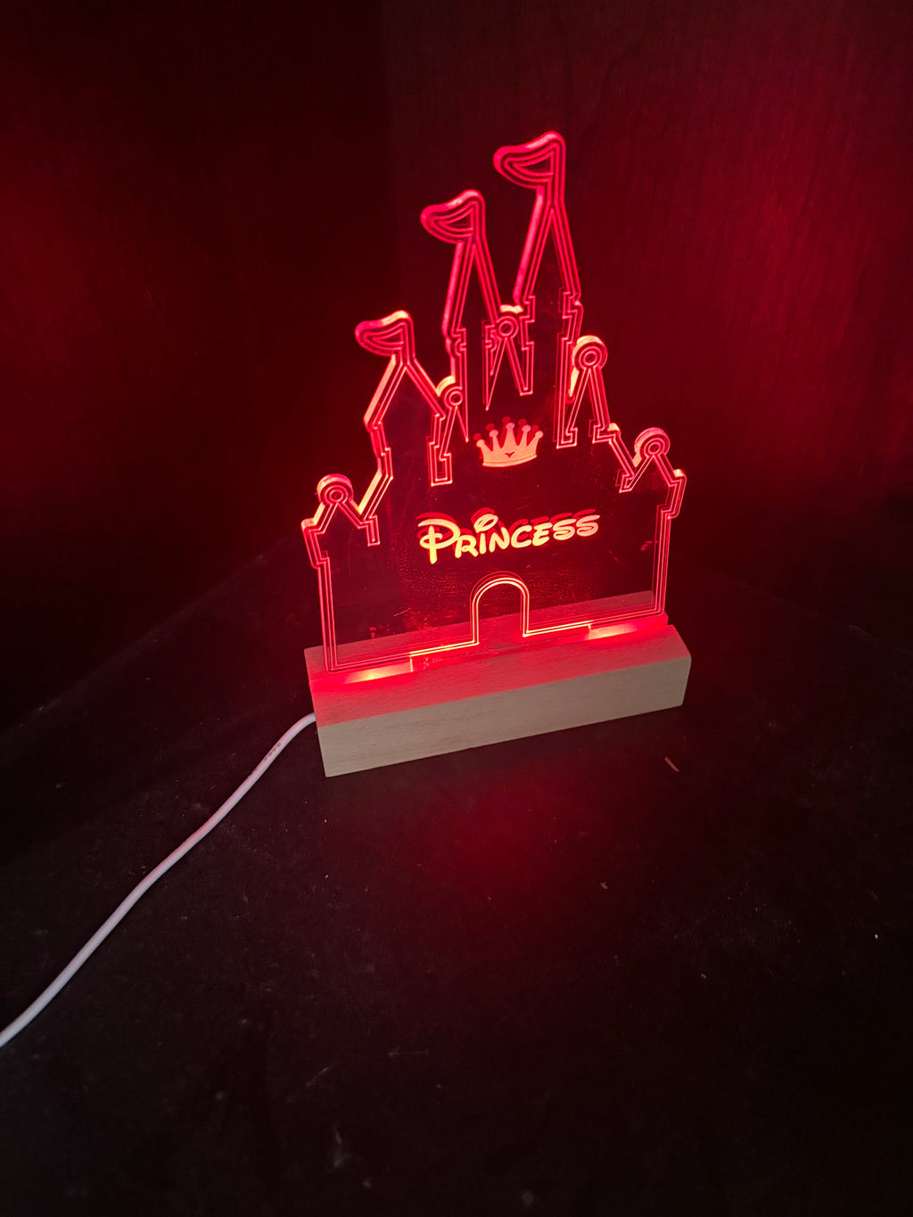 Acrylic Princess Night Light