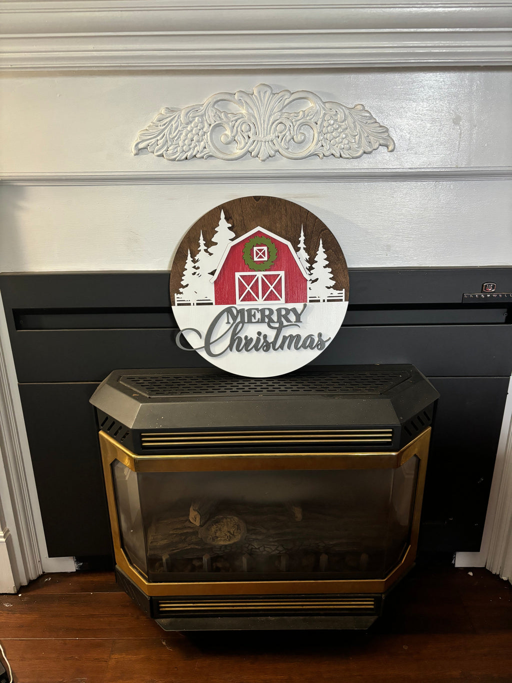 Christmas Sign-Merry Christmas Red Barn