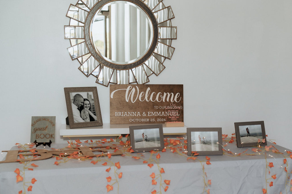 Wedding Welcome Sign Personalized with Names and Date
